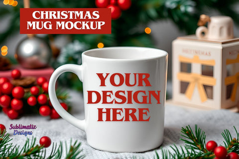 Xmas Mug Mockup Scene Mock Up Photo Sublimatiz Designs 