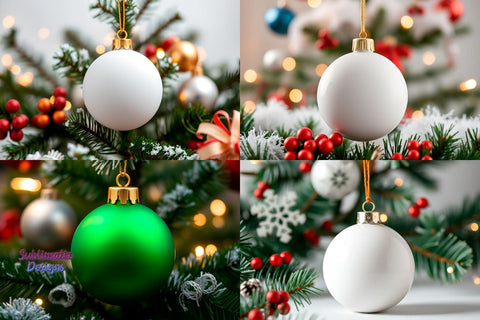 Xmas Ornament Mockup Bundle Mock Up Photo Sublimatiz Designs 