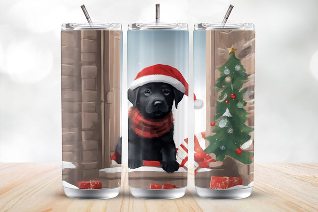 Xmas Puppy 20Oz Tumbler Wrap Sublimation Design Sublimation MockupSvgVenue 