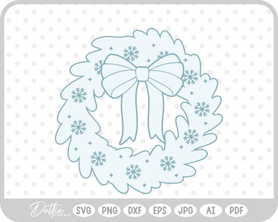 Xmas Wreath Christmas SVG DottieDigitals 