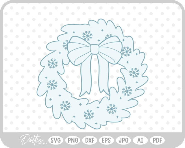 Xmas Wreath Christmas SVG DottieDigitals 