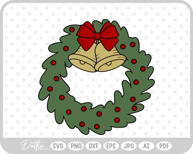 Xmas Wreath Christmas SVG DottieDigitals 