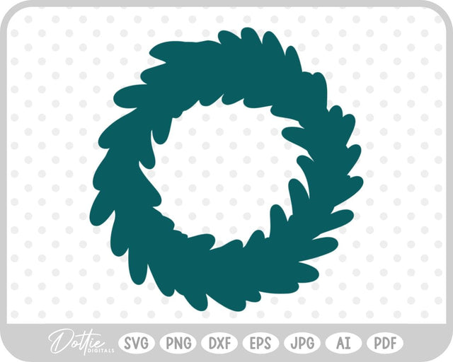Xmas Wreath Christmas SVG DottieDigitals 