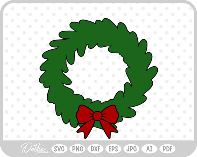 Xmas Wreath Christmas SVG DottieDigitals 