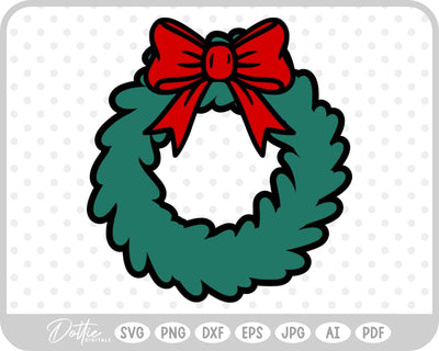 Xmas Wreath Christmas SVG DottieDigitals 
