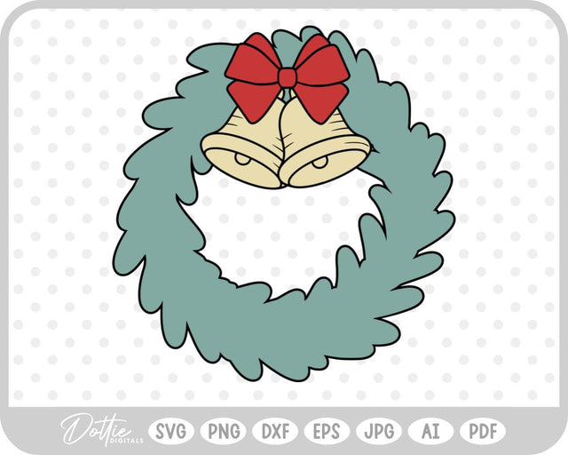 Xmas Wreath Christmas SVG DottieDigitals 