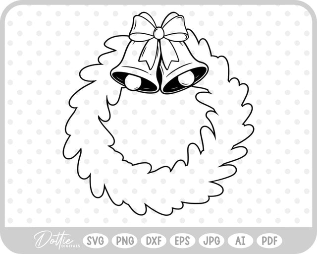 Xmas Wreath Christmas SVG DottieDigitals 