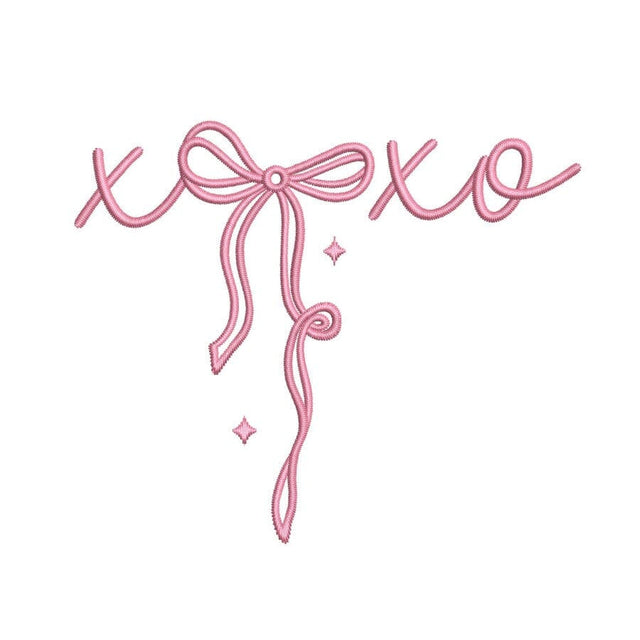 XOXO and Bow Machine Embroidery Design, Love Embroidery File, 3 sizes, Instant Download Embroidery/Applique DESIGNS Nino Nadaraia 