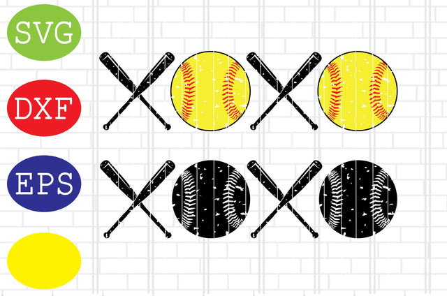 XOXO Baseball Svg, Softball Ball Svg, Baseball Cut File, Sport Svg, Jpg, Eps, Dxf Files SVG DigitalSvgFiles 