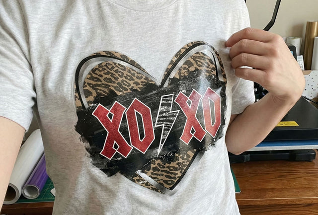 XOXO Heart Leopard Print Lightning Bolt PNG | Trendy Valentine Sublimation Design | Modern Love Aesthetic Sublimation Print Perfect Design Shop 