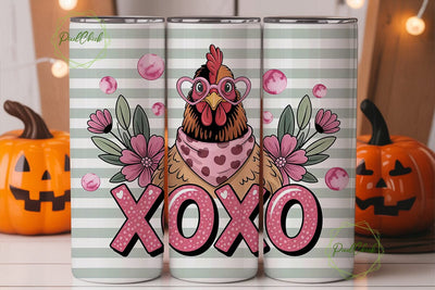 XOXO Hen 20oz Tumbler Wrap Sublimation PixelChick 