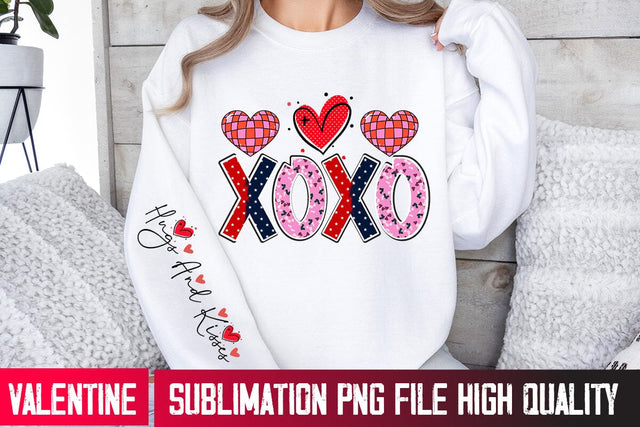 Xoxo Hugs and Kisses Sublimation Design | Valentine's Day Digital Clipart | Romantic 300 DPI PNG Design | Perfect for T-Shirts, Mugs, Cards, and Gifts Sublimation BlackCatsMedia 