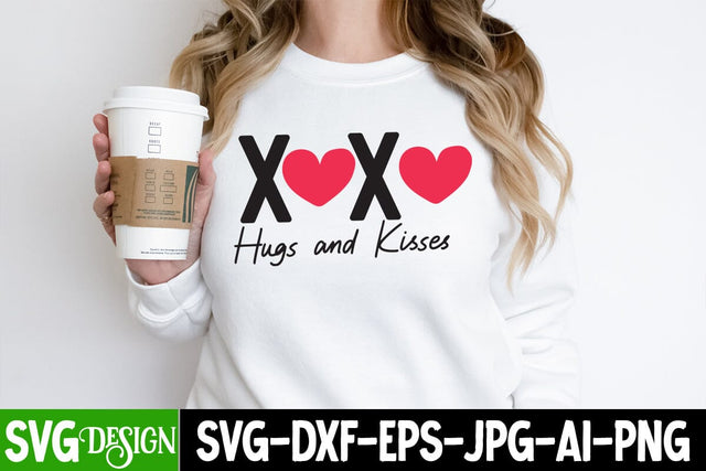 XoXo hugs And Kisses SVG Cut File, XoXo hugs And Kisses Sublimation Design, Valentine's Day SVG Cut File,Happy Valentine's Day SVG ,Valentine SVG Bundle, Love SVG Bundle SVG BlackCatsMedia 