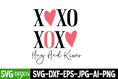 XOXO HUGS AND KISSES SVG Design, Happy Valentine's Day SVG ,Valentine SVG ,Valentine's Day Sublimation PNG,Valentine's Day Round Sign SVG, Love SVG Design SVG BlackCatsMedia 