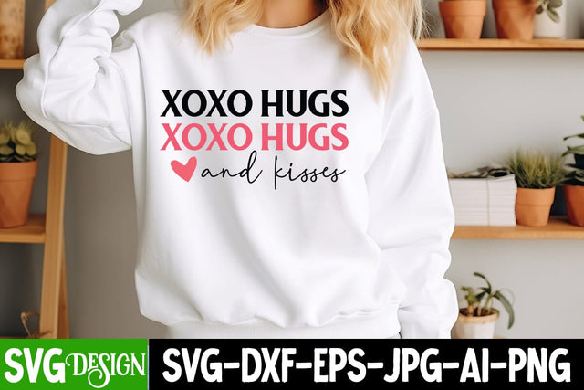 Xoxo Hugs And Kisses SVG Design, Valentine's Day SVG Cut File,Happy Valentine's Day SVG ,Valentine SVG SVG BlackCatsMedia 