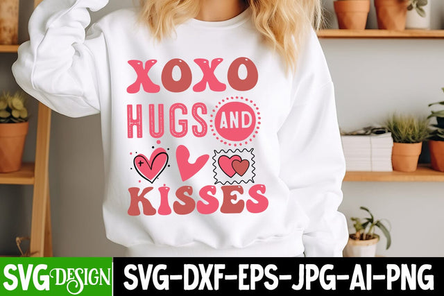 Xoxo Hugs And Kisses SVG Design, Xoxo Hugs And Kisses Sublimation PNG, Happy Valentine’s Day Design,Valentine's Day SVG Design,Valentine Shirt Design,Valentine's Day Quotes SVG BlackCatsMedia 