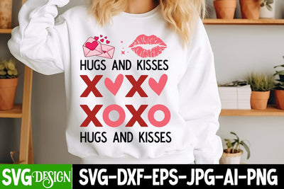 Xoxo Hugs And Kisses SVG Design, Xoxo Hugs And Kisses Sublimation PNG,Happy Valentine's Day SVG ,Valentine SVG ,Valentine's Day Sublimation PNG,Valentine's Day Round Sign SVG, Love SVG Design SVG BlackCatsMedia 