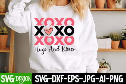 Xoxo Hugs And Kisses SVG Design, Xoxo Hugs And Kisses Sublimation PNG,Happy Valentine's Day SVG ,Valentine SVG ,Valentine's Day Sublimation PNG,Valentine's Day Round Sign SVG, Love SVG Design SVG BlackCatsMedia 