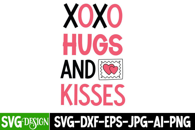 Xoxo Hugs And Kisses SVG Design, Xoxo Hugs And Kisses Sublimation PNG,Happy Valentine's Day SVG ,Valentine SVG ,Valentine's Day Sublimation PNG,Valentine's Day Round Sign SVG, Love SVG Design SVG BlackCatsMedia 