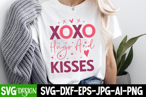 Xoxo Hugs And Kisses SVG Design, Xoxo Hugs And Kisses Sublimation PNG,Happy Valentine's Day SVG ,Valentine SVG ,Valentine's Day Sublimation PNG,Valentine's Day Round Sign SVG, Love SVG Design SVG BlackCatsMedia 