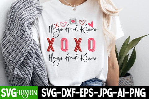 Xoxo Hugs And Kisses SVG Design, Xoxo Hugs And Kisses Sublimation PNG,Happy Valentine's Day SVG ,Valentine SVG ,Valentine's Day Sublimation PNG,Valentine's Day Round Sign SVG, Love SVG Design SVG BlackCatsMedia 