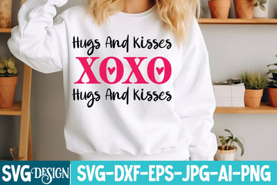 Xoxo Hugs And Kisses SVG Design,Valentine svg design,Valentine's Day svg,Valentine T-Shirt Design,Love Svg Design SVG BlackCatsMedia 