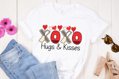 Xoxo Hugs & Kisses SVG Design, Xoxo Hugs & Kisses Sublimation Design PNG, Valentine's Day SVG Cut File,Happy Valentine's Day SVG ,Valentine SVG Bundle, Love SVG Bundle Sublimation BlackCatsMedia 