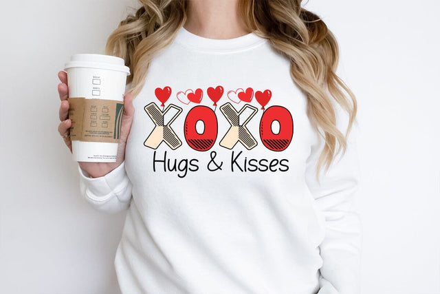 Xoxo Hugs & Kisses SVG Design, Xoxo Hugs & Kisses Sublimation Design PNG, Valentine's Day SVG Cut File,Happy Valentine's Day SVG ,Valentine SVG Bundle, Love SVG Bundle Sublimation BlackCatsMedia 