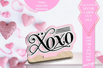 Xoxo Love Valentine Ornament Laser Cut SVG v1 SVG Sintegra 