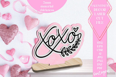 Xoxo Love Valentine Ornament Laser Cut SVG v3 SVG Sintegra 