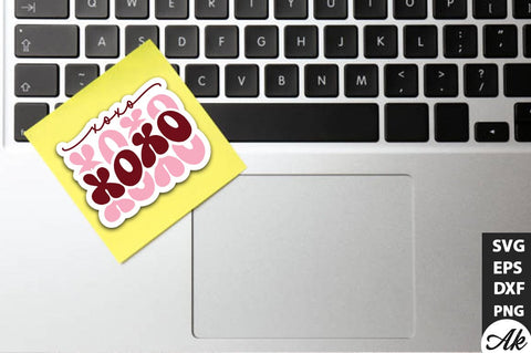 Xoxo Retro Stickers Design SVG akazaddesign 