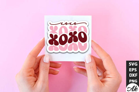 Xoxo Retro Stickers Design SVG akazaddesign 
