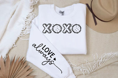 Xoxo Sleeve Svg, Valentines Sleeve SVG Design SVG Regulrcrative 