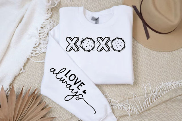 Xoxo Sleeve Svg, Valentines Sleeve SVG Design SVG Regulrcrative 