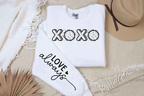 Xoxo Sleeve Svg, Valentines Sleeve SVG Design SVG Regulrcrative 