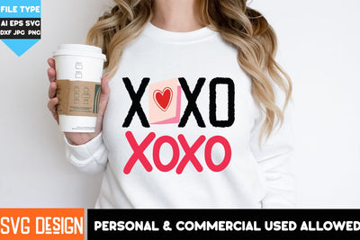 XoXo SVG Cut Files, XoXo Sublimation PNG, Valentine's Day SVG Cut File,Happy Valentine's Day SVG ,Valentine SVG Bundle, Love SVG Bundle SVG BlackCatsMedia 