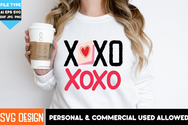 XoXo SVG Cut Files, XoXo Sublimation PNG, Valentine's Day SVG Cut File,Happy Valentine's Day SVG ,Valentine SVG Bundle, Love SVG Bundle SVG BlackCatsMedia 