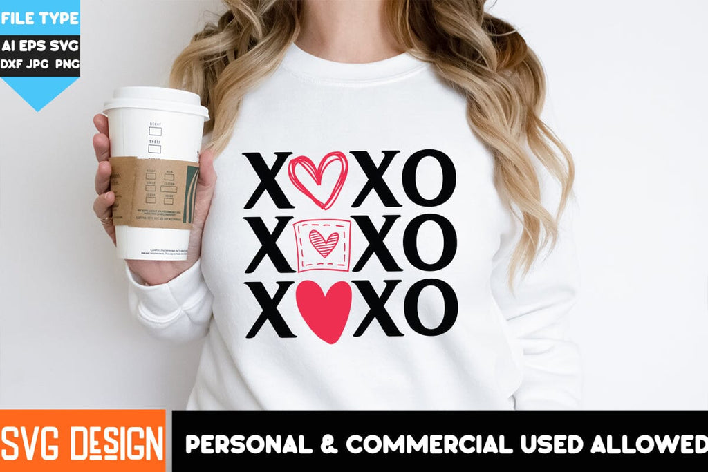 XoXo SVG Cut Files, XoXo Sublimation PNG, Valentine's Day SVG Cut File ...