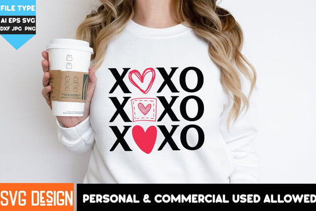 XoXo SVG Cut Files, XoXo Sublimation PNG, Valentine's Day SVG Cut File,Happy Valentine's Day SVG ,Valentine SVG Bundle, Love SVG Bundle SVG BlackCatsMedia 
