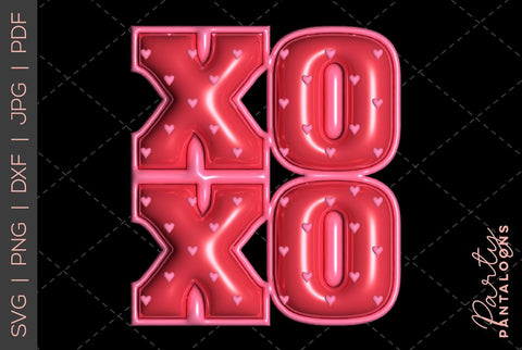 Xoxo svg, happy valentines day svg, valentines design svg, valentines heart svg, valentines hearts svg, svg files for valentines, puff svg SVG Partypantaloons 