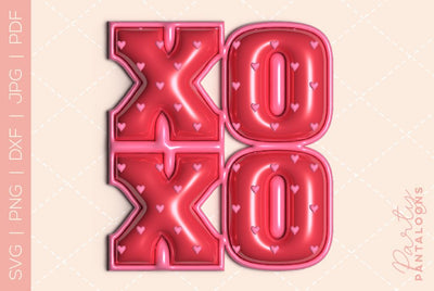 Xoxo svg, happy valentines day svg, valentines design svg, valentines heart svg, valentines hearts svg, svg files for valentines, puff svg SVG Partypantaloons 