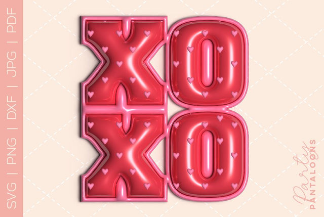 Xoxo svg, happy valentines day svg, valentines design svg, valentines heart svg, valentines hearts svg, svg files for valentines, puff svg SVG Partypantaloons 