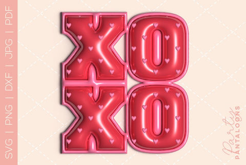 Xoxo svg, happy valentines day svg, valentines design svg, valentines heart svg, valentines hearts svg, svg files for valentines, puff svg SVG Partypantaloons 