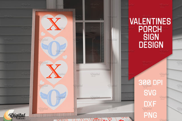XoXo SVG. Valentines Porch Sign. Vertical Sign SVG SVG Evgenyia Guschina 