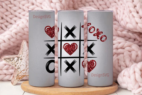 XOXO Tic-Tac-Toe 20oz Tumbler Wrap Sublimation DesignSVG 