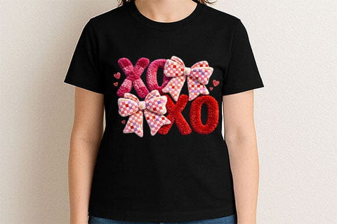 XOXO Valentine Bow PNG Cute Love Design SVG BillahCrafts 