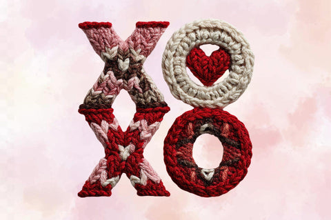 Xoxo Valentines Day Yarn Trendy PNG Sublimation SVGArt 