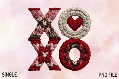 Xoxo Valentines Day Yarn Trendy PNG Sublimation SVGArt 