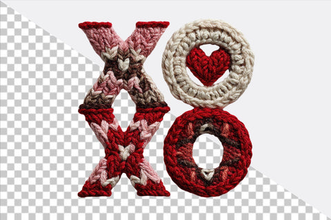 Xoxo Valentines Day Yarn Trendy PNG Sublimation SVGArt 