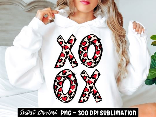 XoXo Valentines Sublimation Design PNG - So Fontsy